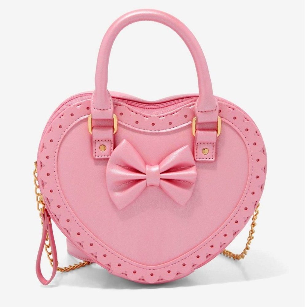 Pink Lolita Heart Crossbody Bag NWT